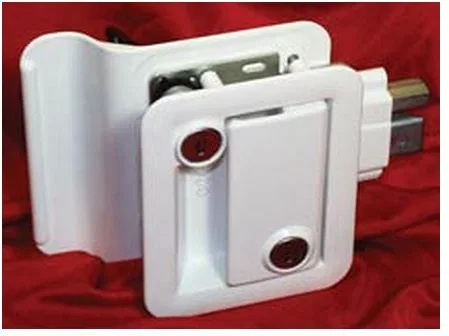 43610-09-SP – WESCO Entry Door Handle, Paddle Style Handle For Travel Trailer Door Fits Door 1-1/4 Inch To 1-1/2 Inch...